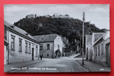 AK Hainburg / 1940-1960 / Schlossberg mit Burgruine / Strassenansicht / Tabak / Niederösterreich